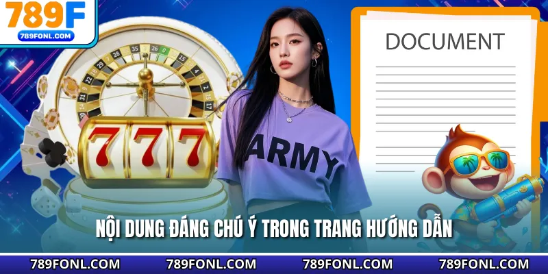 Nội dung đáng chú ý trong trang hướng dẫn